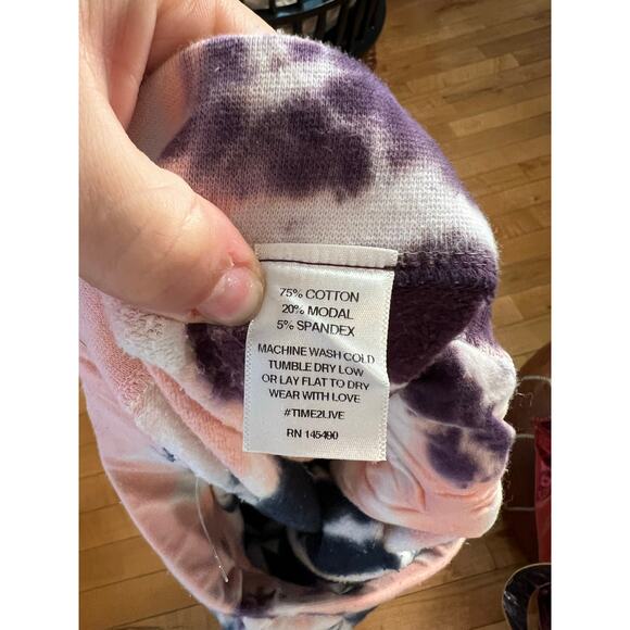 NWT $158 Electric & Rose Vendima Tie Dye Pink Purple Sweatpants Joggers Size XS - Picture 6 of 7